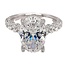 LAB GROWN Diamond (1.20 ctw) oval bridal setting CZ center 14k white gold 6.6 gr