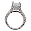 LAB GROWN Diamond (1.20 ctw) oval bridal setting CZ center 14k white gold 6.6 gr