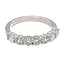 LAB GROWN Diamond (.78 ctw) 7 stone band 14k white gold 2.7 gr
