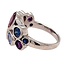 TQ Original Multi - gem (4.80 ctw) bezel set ring 14k white gold 8.3  gr