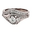 Diamond (0.75 ctw) swirl wedding set 14k white gold 6.5 gr