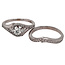 Diamond (0.75 ctw) swirl wedding set 14k white gold 6.5 gr