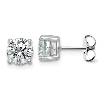 LAB GROWN diamond (2.00 ctw) stud earrings E/VVS2 14k white gold