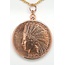 1910 Gold Eagle, Indian head $10 coin pendant 14k yellow gold bezel 17.6 gr