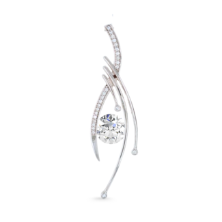 Quinn's Creation diamond (0.56ctr/0.75ctw) journey pendant 14k white gold 3.4gr