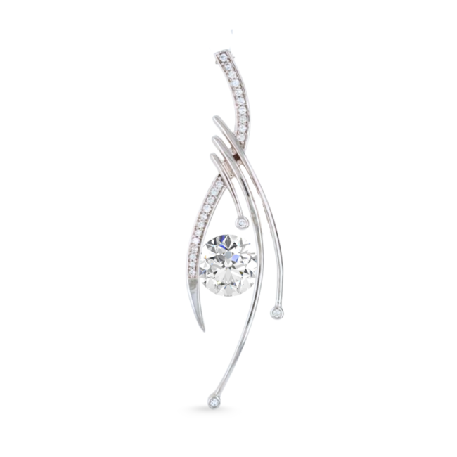 Quinn's Creation diamond (0.56ctr/0.75ctw) journey pendant 14k white gold 3.4gr