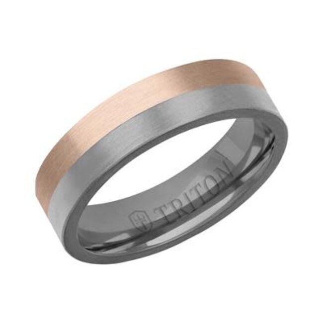 Grey Tantalum/14k yellow gold brushed band size 10