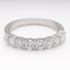 LAB GROWN Diamond (1.08 ctw) 7 stone band 14k white gold 3.5 gr