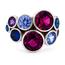 TQ Original Multi - gem (4.80 ctw) bezel set ring 14k white gold 8.3  gr