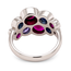 TQ Original Multi - gem (4.80 ctw) bezel set ring 14k white gold 8.3  gr