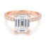 LAB GROWN Diamond (1.0 ctw) bridal ring emerald cut CZ center 14k yellow gold 6.2 gr