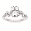Diamond (0.19 ctw) viney bridal setting no center stone 14k white gold 3.5 gr
