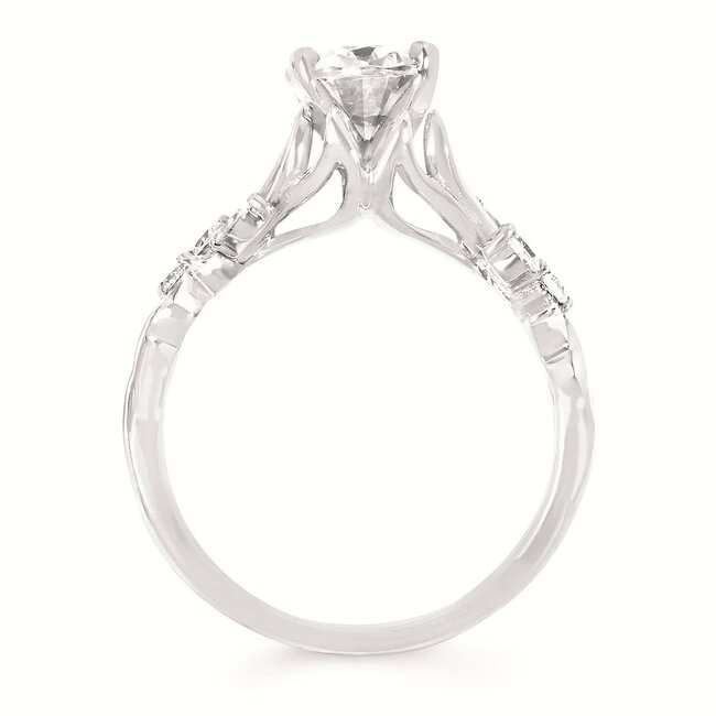 Diamond (0.19 ctw) viney bridal setting no center stone 14k white gold 3.5 gr