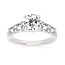 Diamond (0.50 ctw) semi bezel bridal setting CZ CTR 14k white gold 4.5 gr
