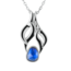 TQ Original blue sapphire custom pendant 14k white gold 2gr