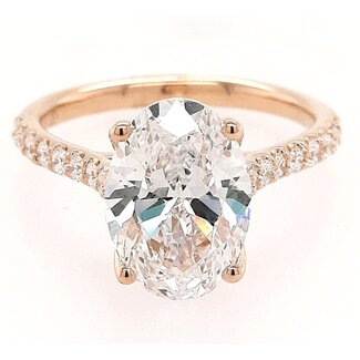 LAB GROWN Diamond (3 ct ctr/3.33 ctw)  F/VS1 ring 14k yellow gold 3.9 gr CVD