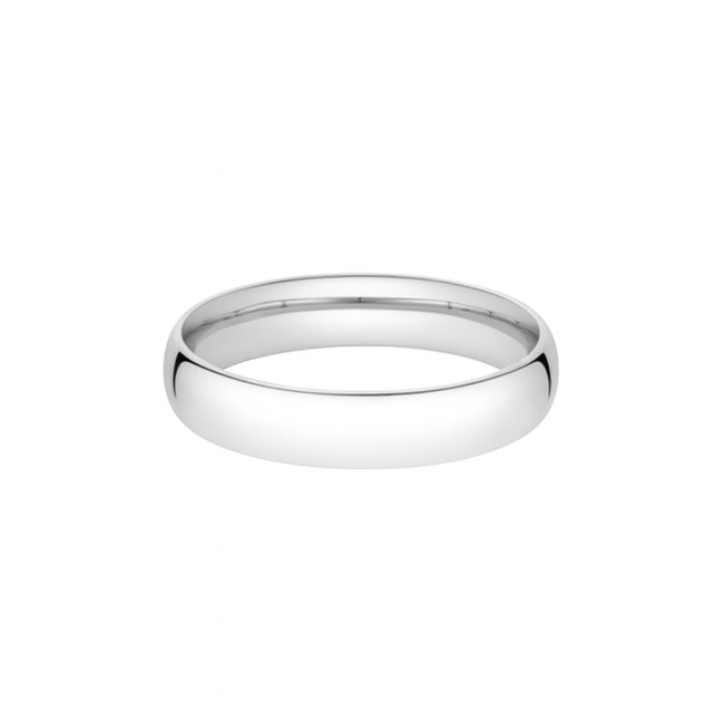 14k white gold comfort fit 5mm wedding band superlight 4.3 gr