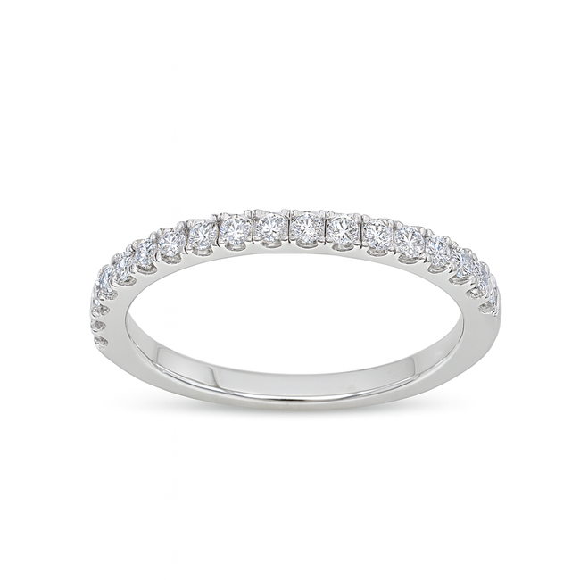 LAB GROWN Diamond (0.20 ctw) prong set band 14k white gold
