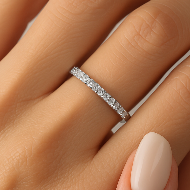 LAB GROWN Diamond (0.33 ctw) band 14k white gold