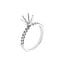 Diamond (0.33 ctw) 4 prong bridal setting 14k white gold 3.4 gr
