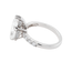 LAB GROWN pear (3.01 ct) center in LG diamond (0.50 ctw) band 14k white gold 4.4 gr