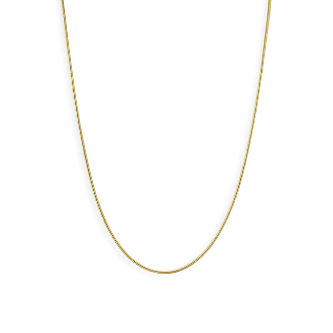 17" 14k yellow gold square snake chain lobster claw clasp 2.6 gr