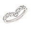 Diamond (1.0 ctw) chevron contour band 14k white gold 3.4 gr