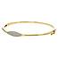 Diamond (0.25 ctw) marquise shape center bangle 14k yellow gold