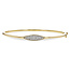 Diamond (0.25 ctw) marquise shape center bangle 14k yellow gold