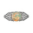 1.18 ct  Opal & diamond (0.20 ctw) cabochon ring 18k white gold 4.9 gr