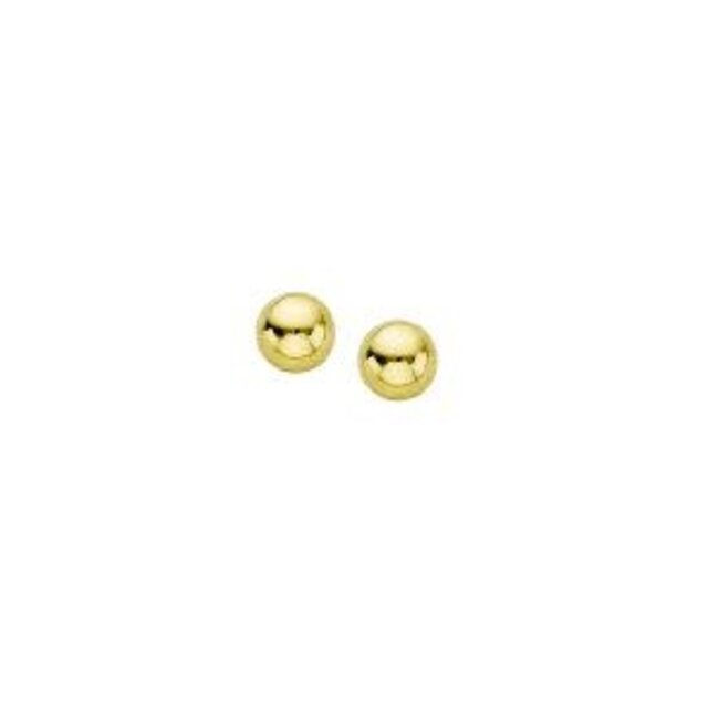 14k yellow gold 5mm polished ball studs 0.3 gr