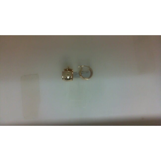 14k yellow gold wide huggy hoop earrings 1.8 gr