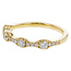 Diamond (0.50 ctw) wavy band 14k yellow gold 2.7 gr
