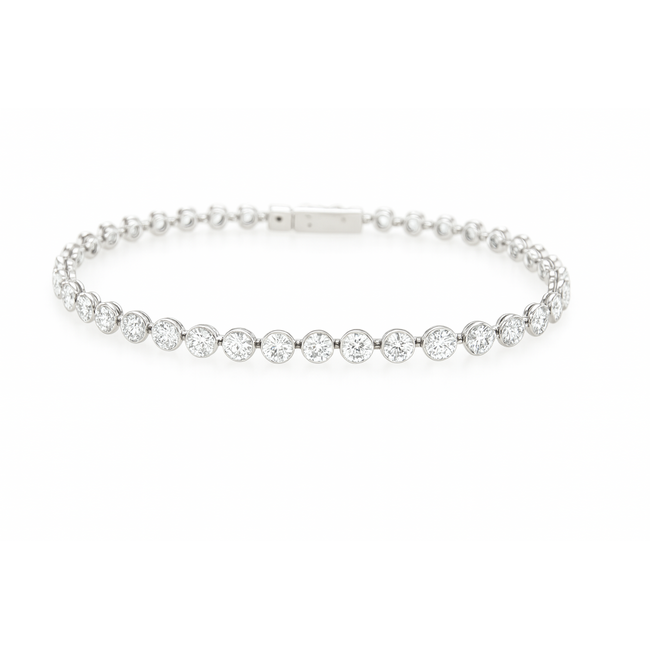 LAB GROWN diamond (8.0 ctw) tennis bracelet 14kk white gold 12.2 gr