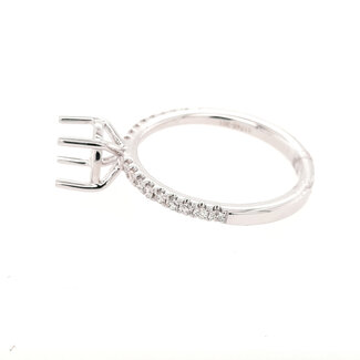Diamond (0.17 ctw) setting (no center) 14k white gold 4.3 gr