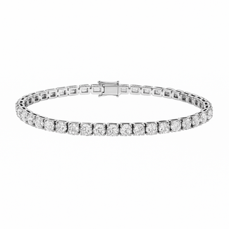 LAB GROWN Diamond (7.5 ctw) tennis bracelet 14k white gold 9.0 gr