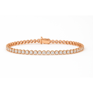 LAB GROWN Diamond (2.6 ctw) tennis bracelet 14k yellow gold 5.5 gr