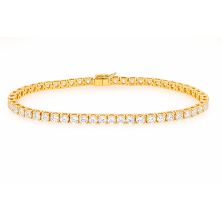 LAB GROWN Diamond (5.17 ctw) tennis bracelet 14k yellow gold 8.1 gr