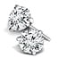 LAB GROWN Diamond (4.2 ctw) rond martini studs 14k white gold 1.1 gr