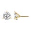 LAB GROWN Diamond (5.12 ctw) round martini studs 14k yellow gold 1.2 gr