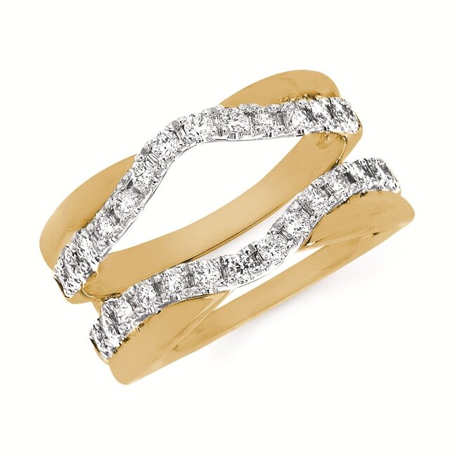 Diamond (0.50 ctw) contoured bridal insert 14k yellow gold