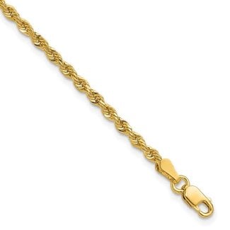 24" 14K YELLOW GOLD 3MM D/C ROPE CHAIN LOBSTER CLASP 18.6 GR