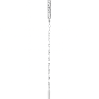 Diamond (0.15 ctw) "Y" mirror link necklace 14k white gold