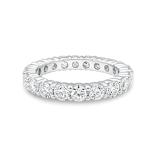 LAB GROWN Diamond (2.9 ctw) eternity band 14k white gold 2.6 gr