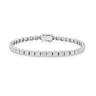 LAB GROWN Diamond (1.045ctw) tennis bracelet 14k white gold 16.4 gr