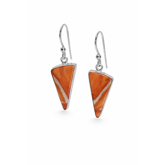Malingano Jasper triangle dangle earrings sterling silver