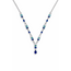Kyanite apatite & tanzanite multi shape necklace sterling silver