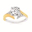 Diamond (0.06 ctw) modern setting  CZ ctr 14k yellow gold 4.8 gr