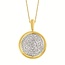 Diamond (0.33 ctw) reversible round pendant 14k yellow gold