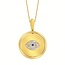 Diamond (0.33 ctw) reversible round pendant 14k yellow gold